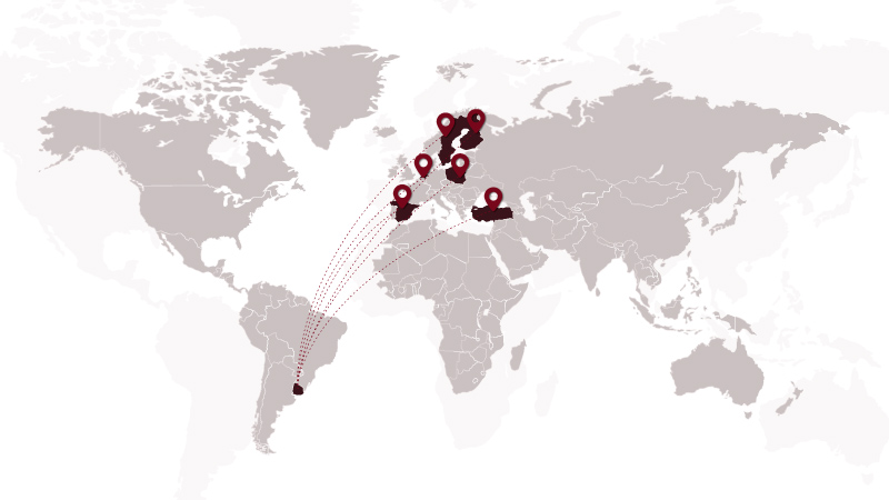 Mapa Erasmus