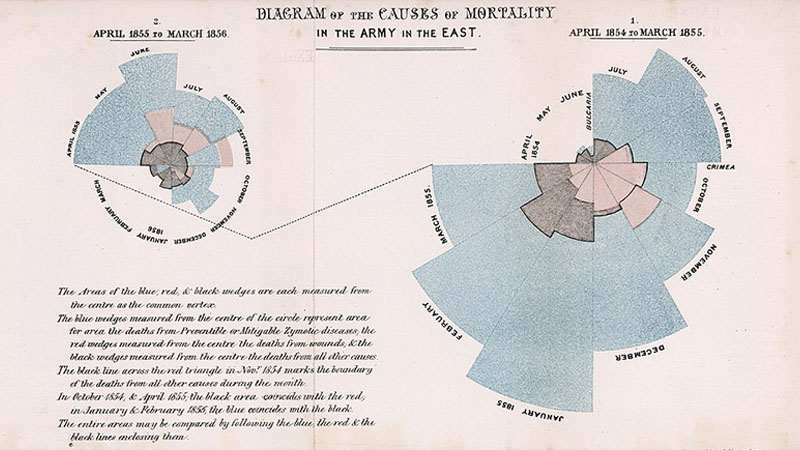 *Florence Nightingale, Public domain, via Wikimedia Commons*