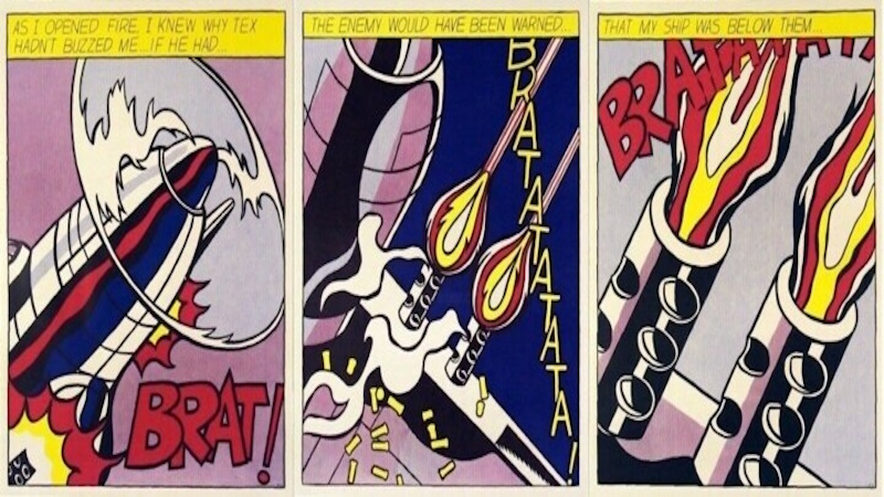 *Roy Lichtenstein - Mientras abrí fuego (tríptico)