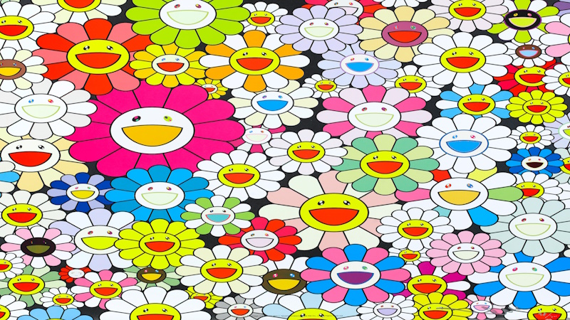 *Takashi Murakami - Open your hands wide, embrace happiness