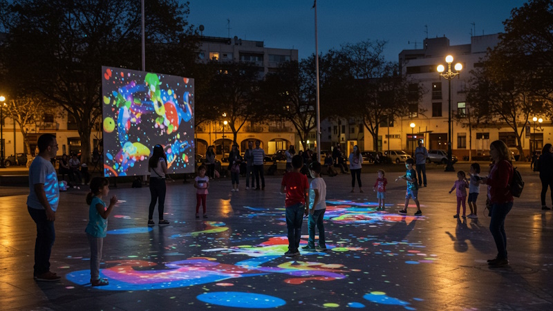 Arte inmersivo en espacio urbano