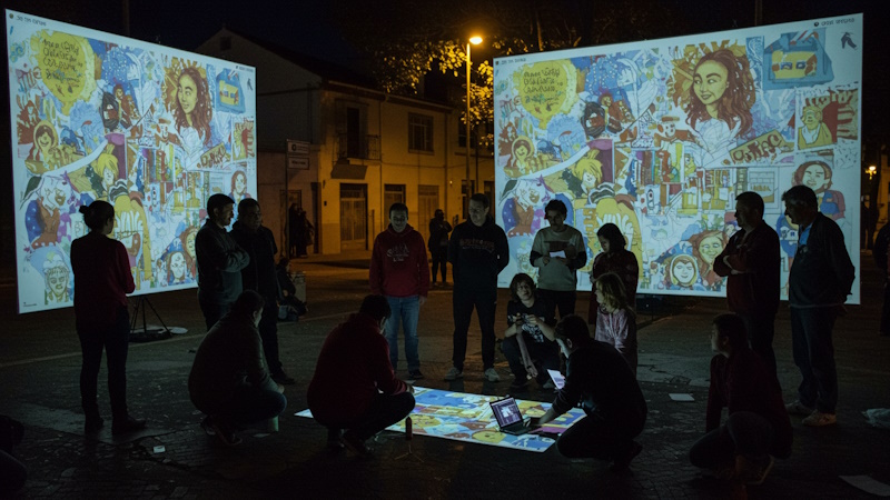 Narrativas colectivas y participación libre, motion graphics