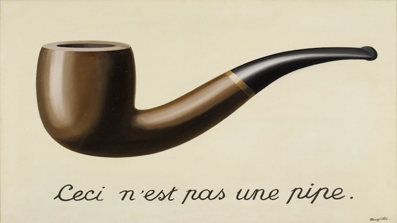 *"La traición de las imágenes" de René Magritte