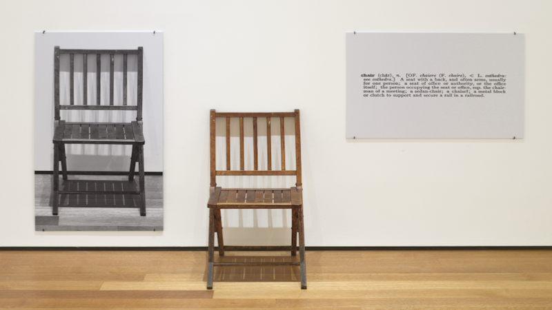*"One and three chair" de Joseph Kosuth. Imagen de: moma.org