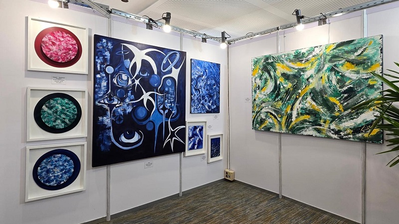 *El tríptico expuesto en Punta del Este Master Art*