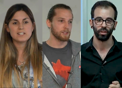 Los tres graduados en el ciclo Tendencias. Los tres graduados en el ciclo Tendencias.