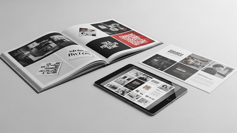 carpeta de diseño gráfico como carta de presentación