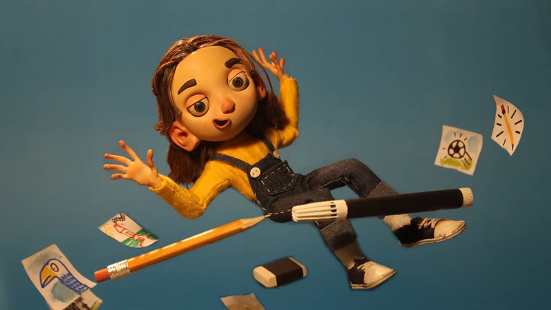 *Captura de <i>Abril</i>, cortometraje creado por Eliana Fernández y Sofía Caponnetto, graduada de Animación y Videojuegos*